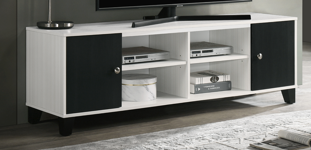 Crisp White TV Stand
