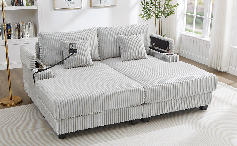 Modern Chaise Sofa 75.5" Chaise Lounge