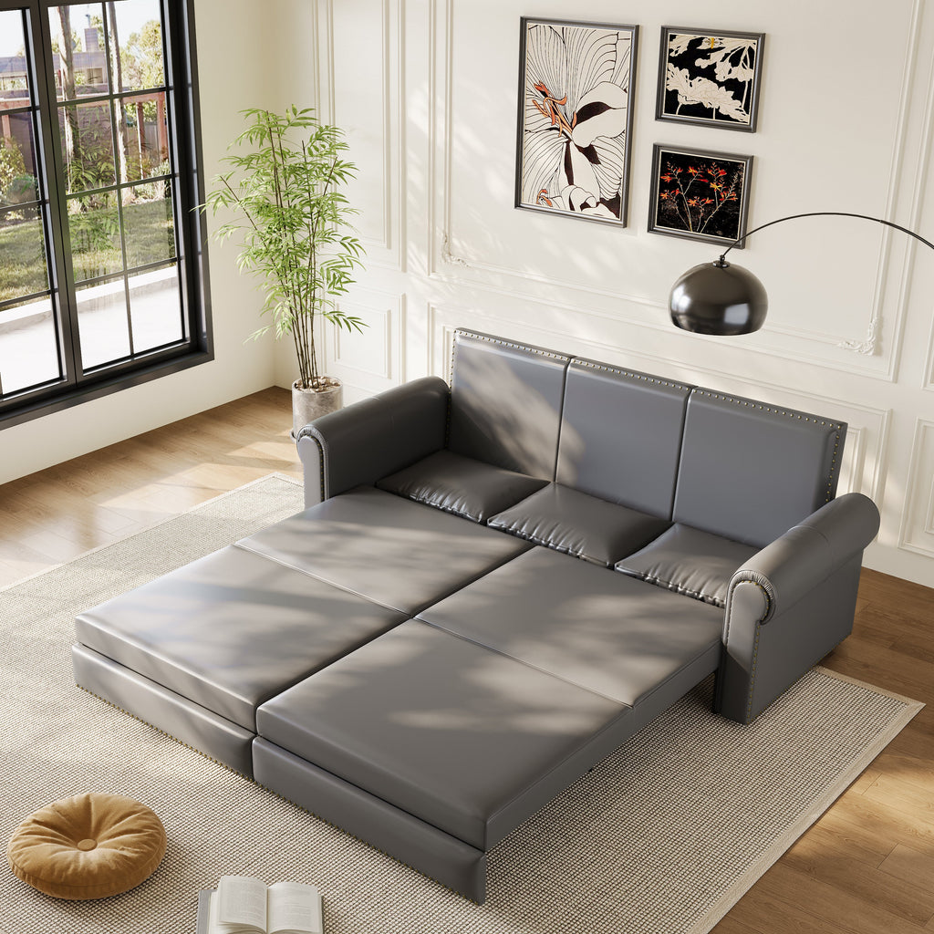 Chesterfield Sofa - 93.7" King Pull Out Sofa Bed