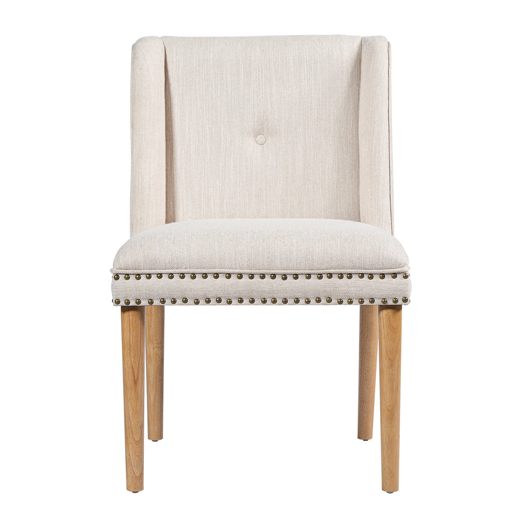 Light Luxury Rivet Upholstered Dining Chair (Set of 2)