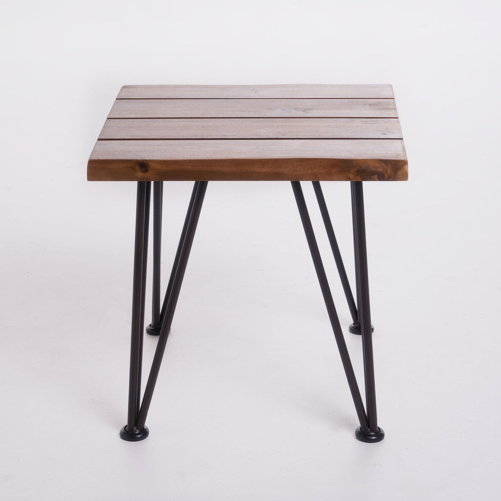 Zion Industrial Wood And Metal Accent Table