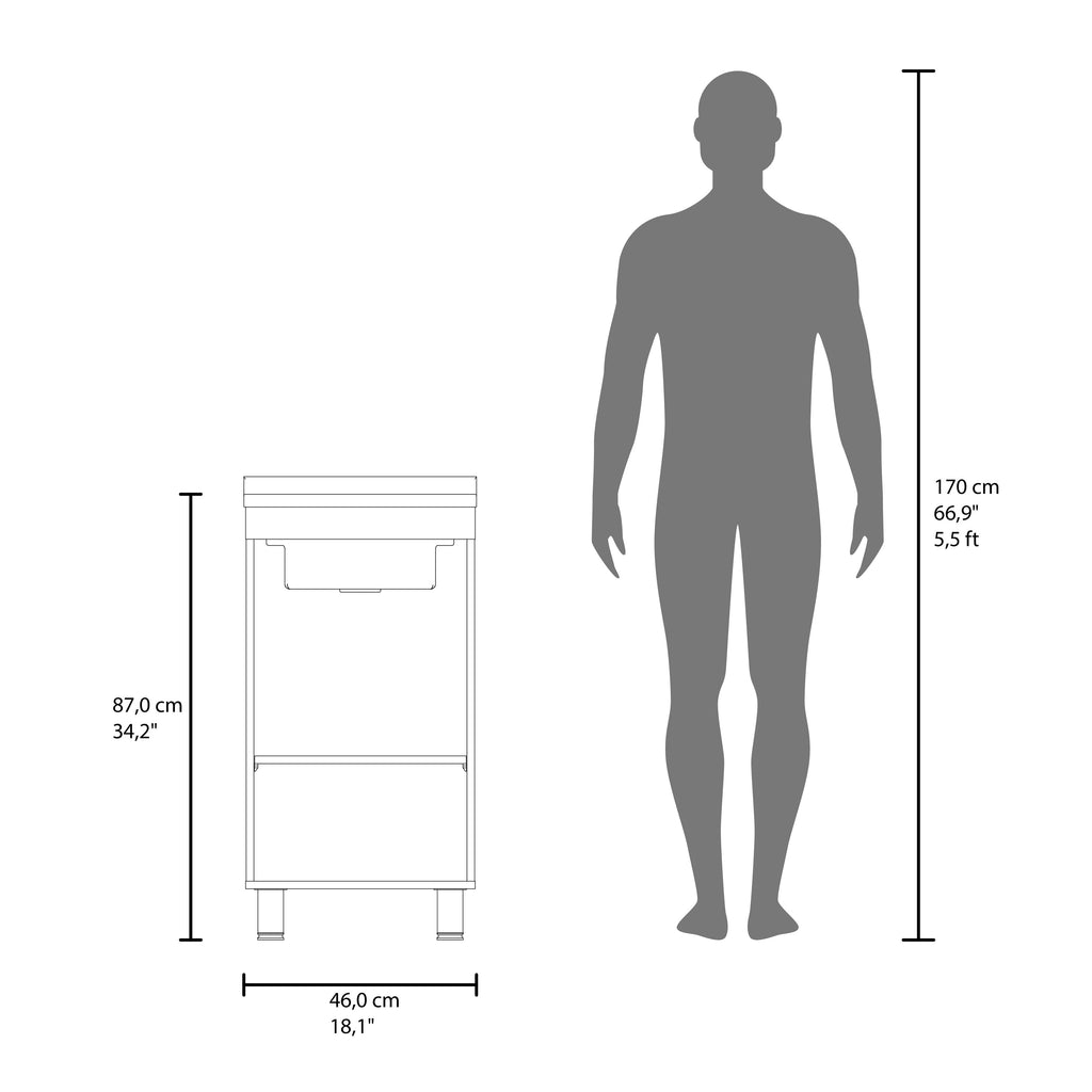 Darwin Freestanding Utility Tub and Sink Cabinet