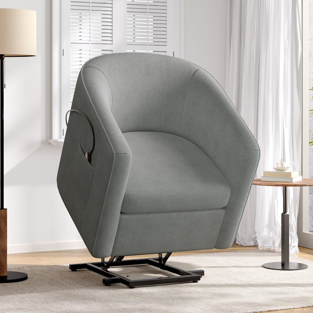 Power Lift Recliner Barrel Shape Recliner Chair