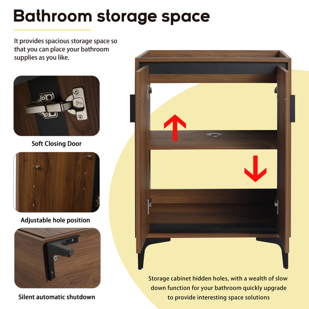 24'' Bathroom Vanity Without Top Sink