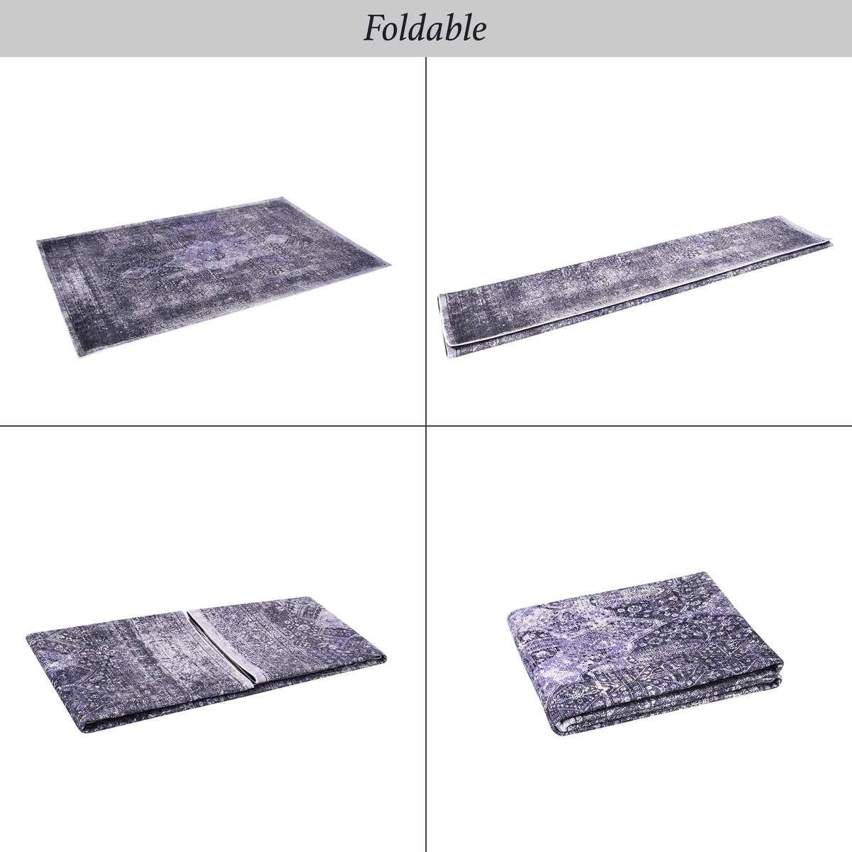 Maval Anthracite Washable Rug 9x12 Area Rug