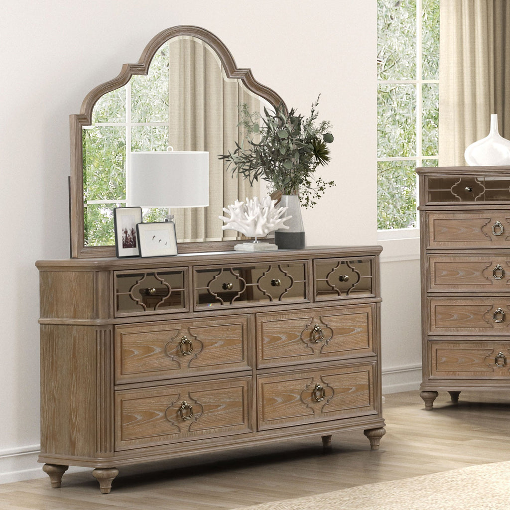 Simple Contemporary 1pc Dresser Rustic