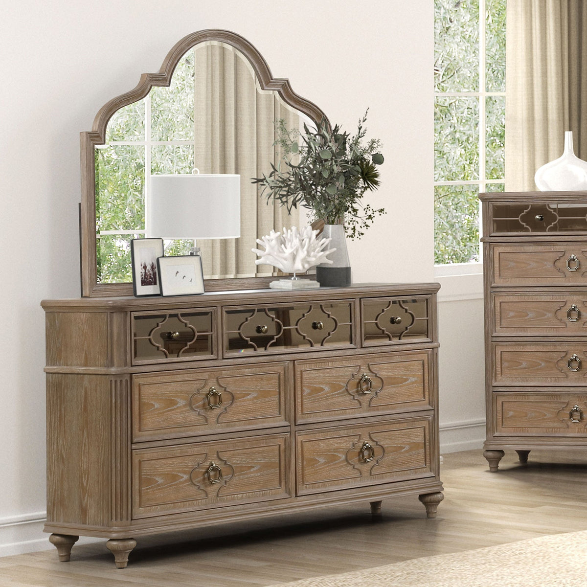 Simple Contemporary 1pc Dresser Rustic