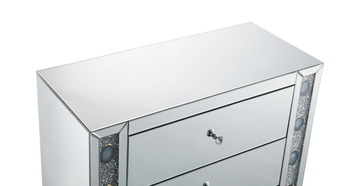 Sonia Mirrored & Faux Agate Console Cabinet