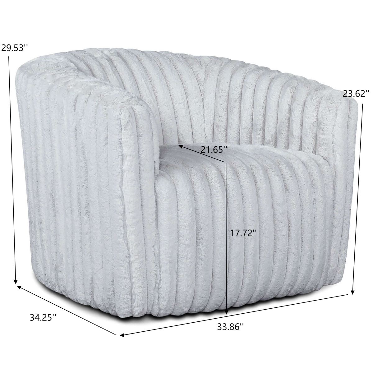 Elegant Style Mira Mid-Century Modern Velvet Swivel Chair