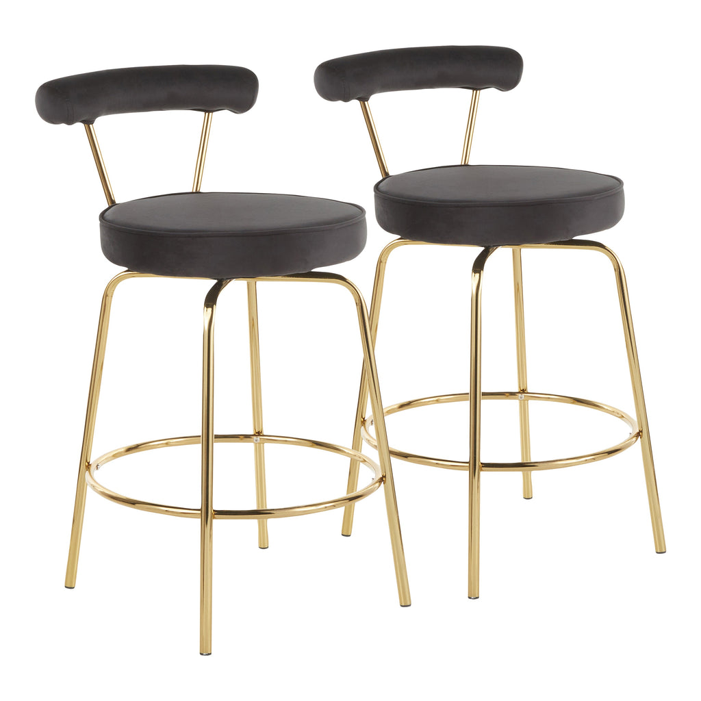 Counter Stool in Velvet