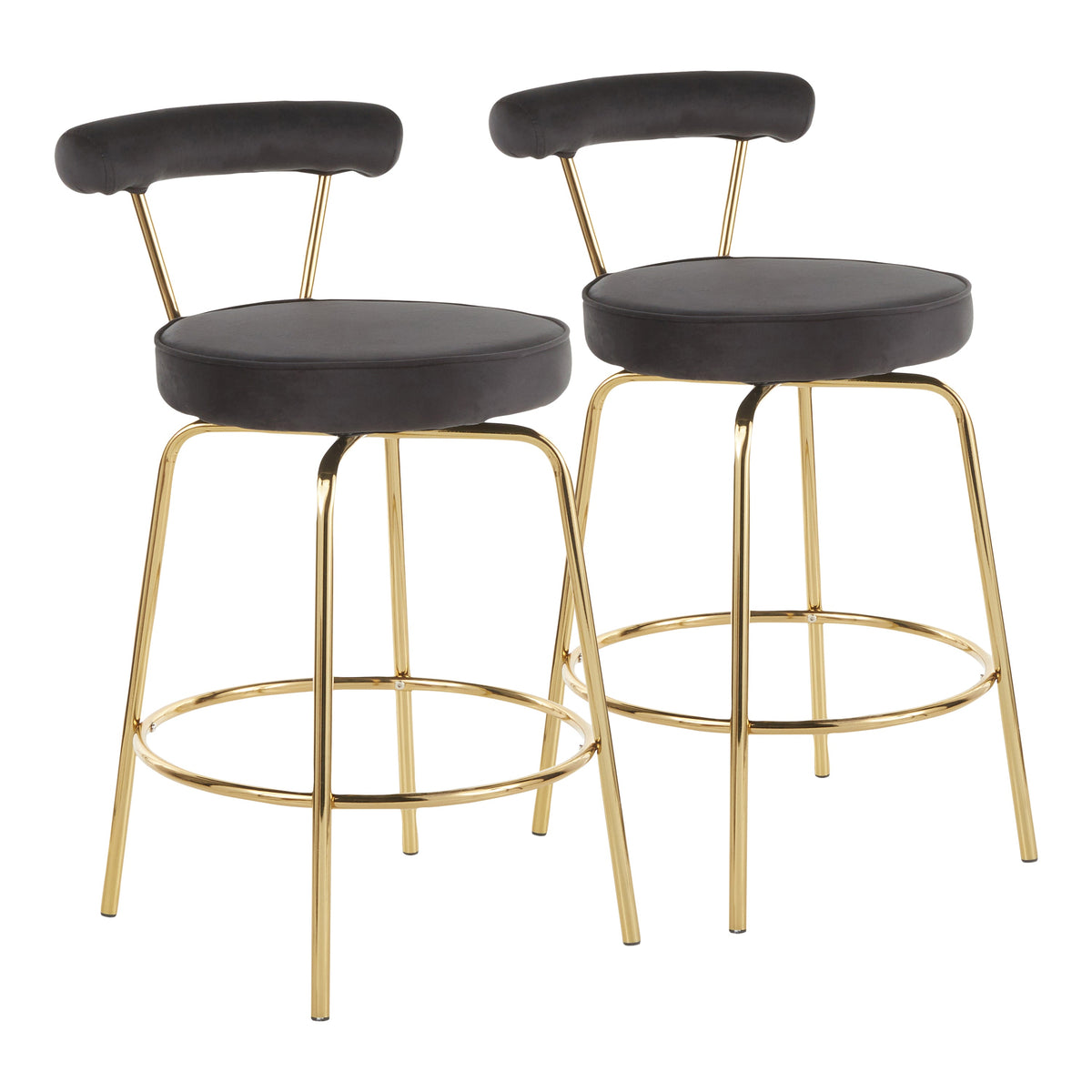 Counter Stool in Velvet