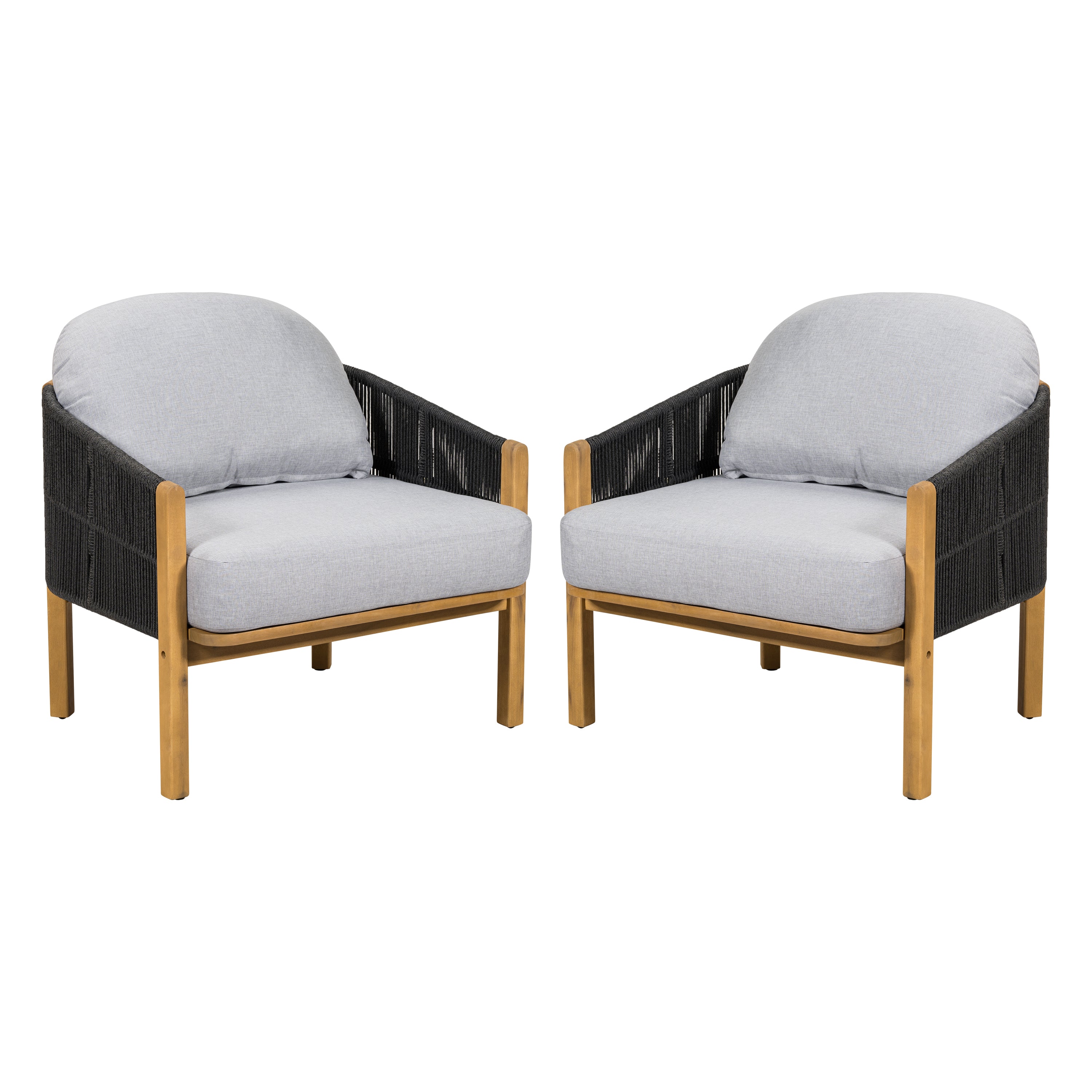 Grotta Outdoor Wood Club Chair