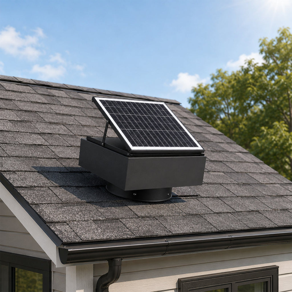 14" Adjustable Square Solar Roof Exhaust Fan