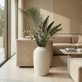 Round Concrete Planter - Large Outdoor Indoor Handmade Decorative Pot