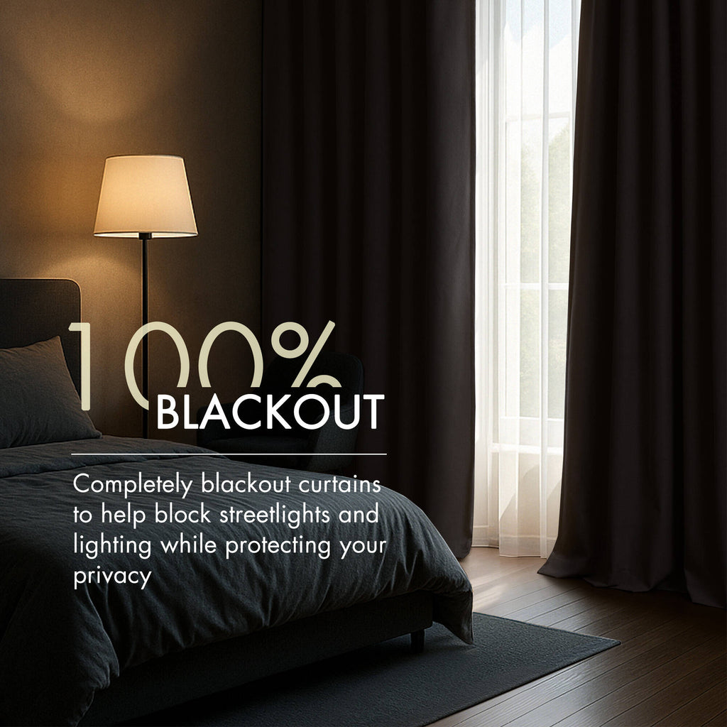 2-PK 52x84" Sound Blocking Total Blackout Curtain Panel Pair