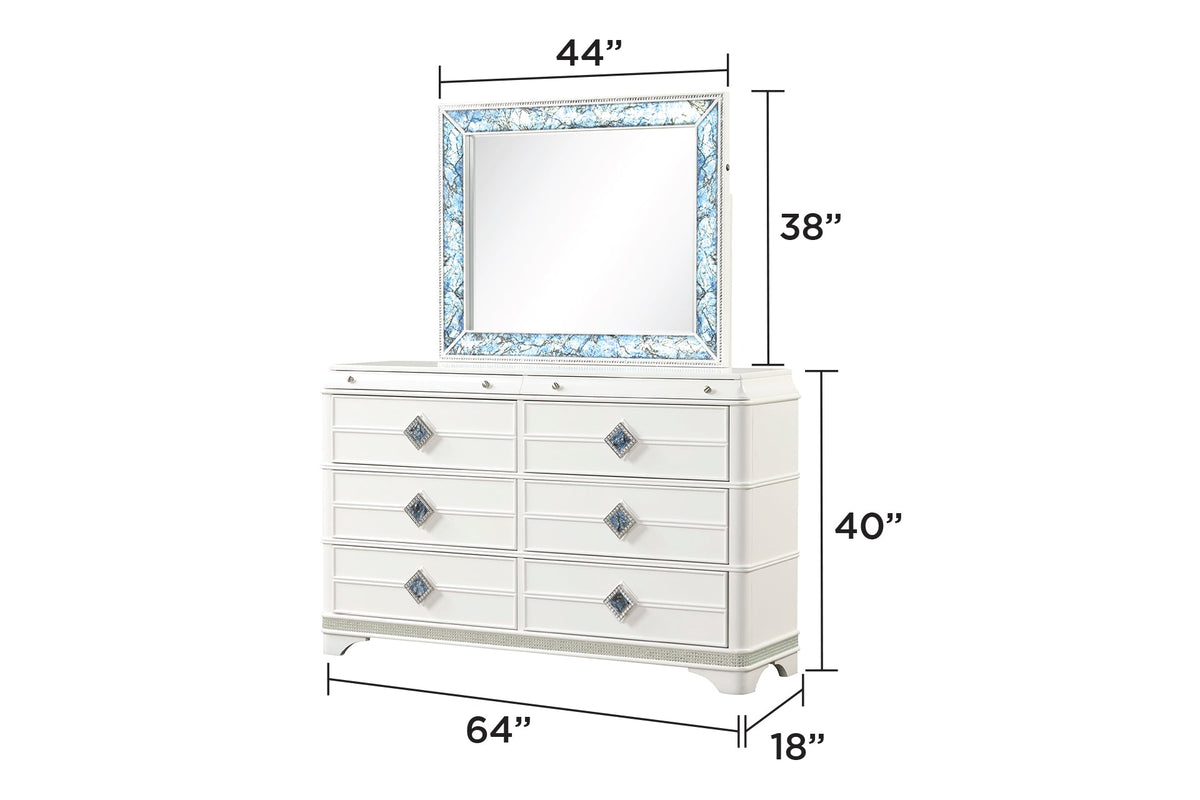 Laguna Modern Style 4 Pc King Upholstered Bedroom Set