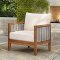 Outdoor Unique Tub Design Armchair with Woven Rope