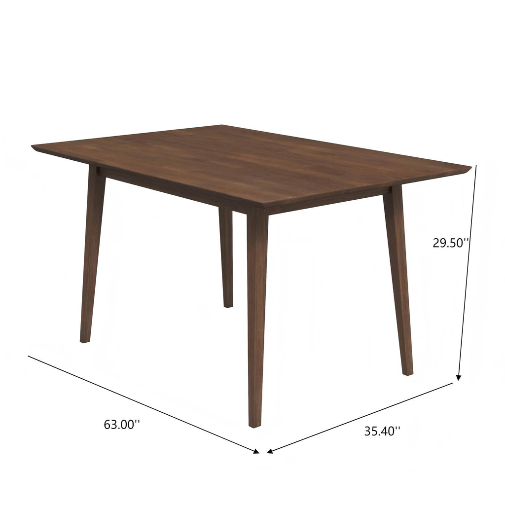 Mary Modern Style Solid Wood Rectangular Dining Kitchen Table