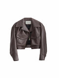 Handsome Loose PU Leather Jacket Coat