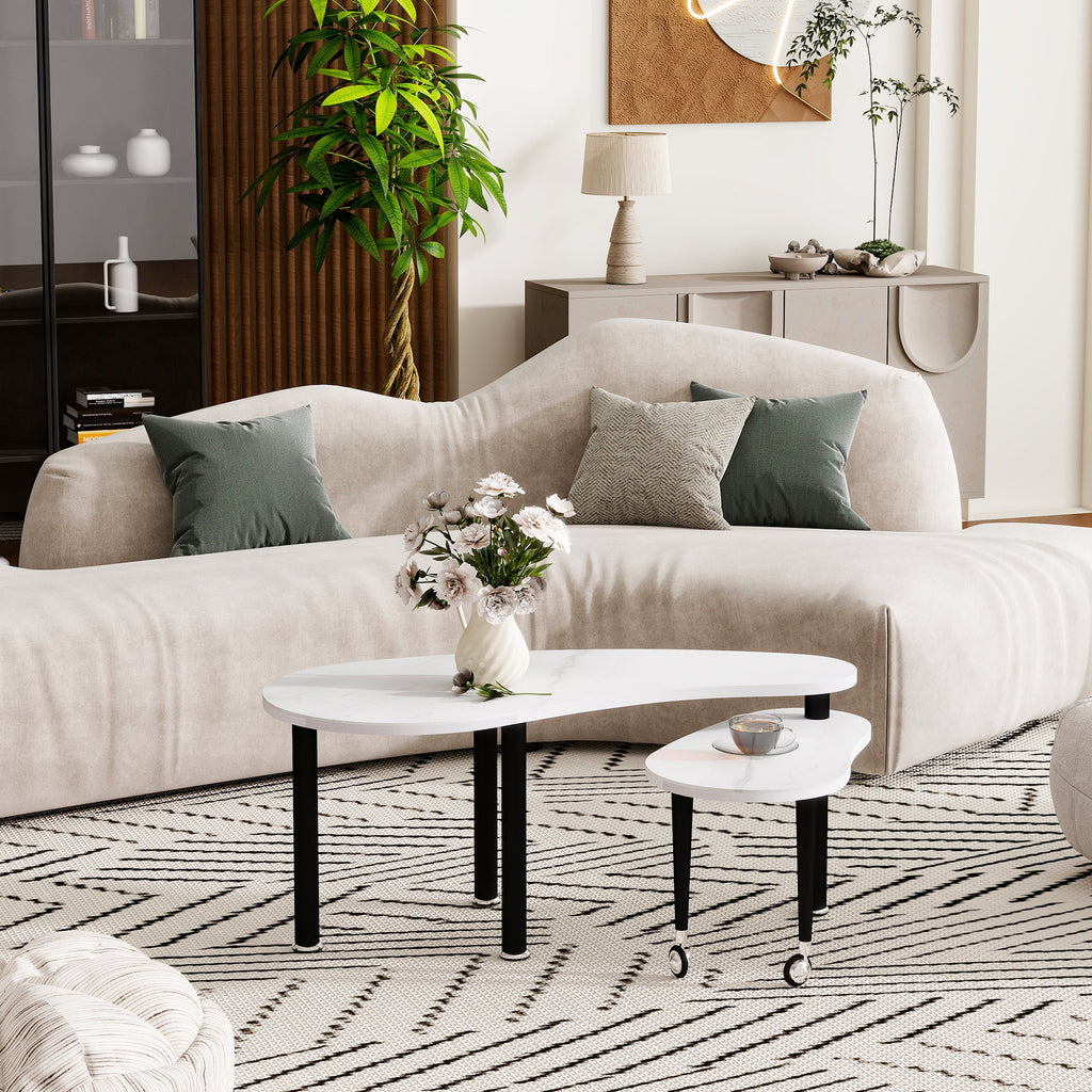 Contemporary Rotatable Cocktail Table