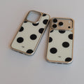 Retro Polka-dot Frosted Glass Magnetic Phone Case