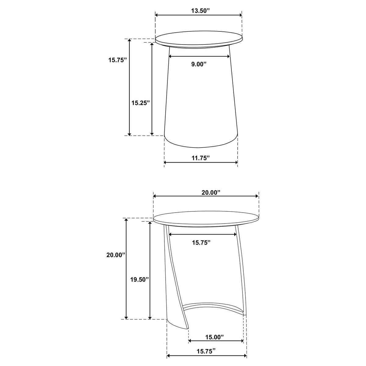 Lionett Solid Mango Wood Nesting Table Set