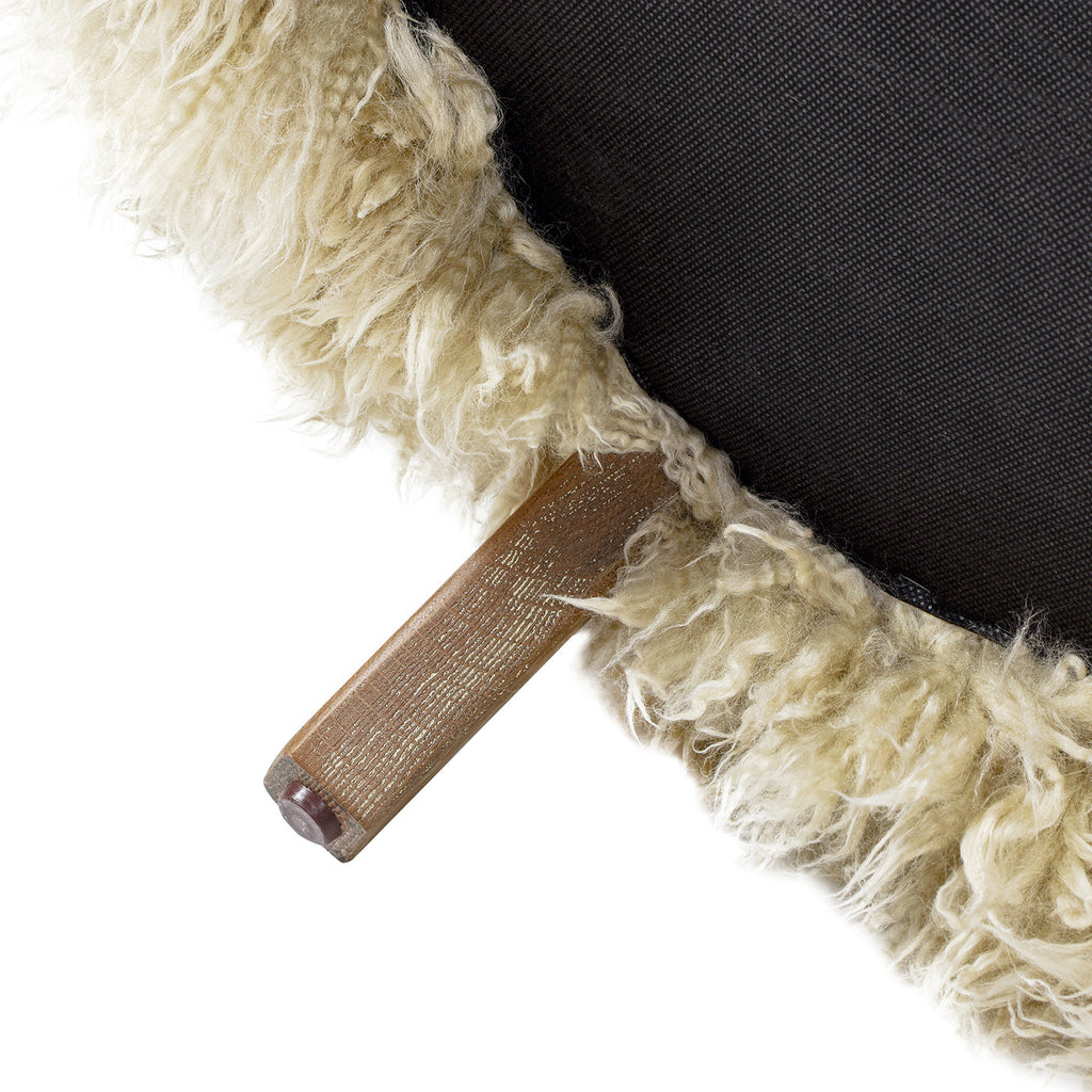 Enchante 28.5" New Zealand Sheepskin Accent Arm Chair