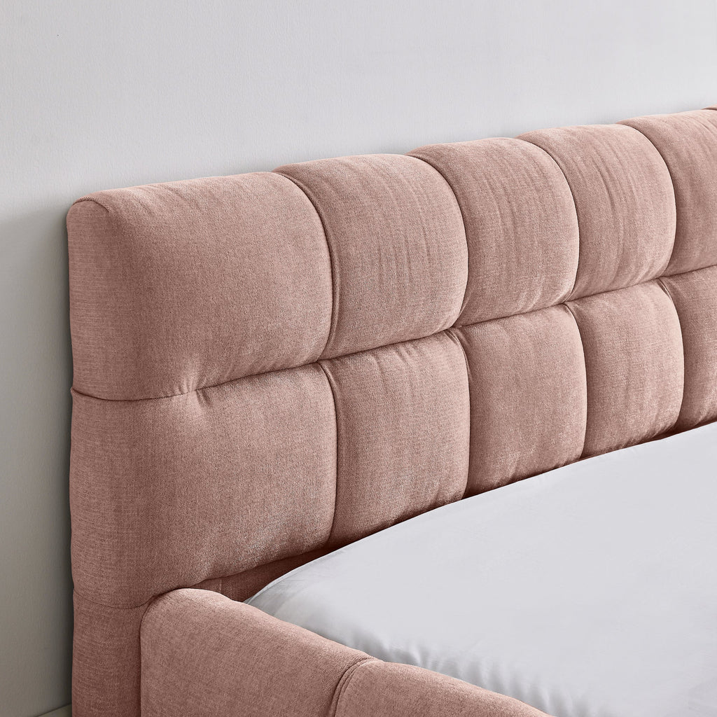 Queen Size Upholstered Bed Frame with Headboard
