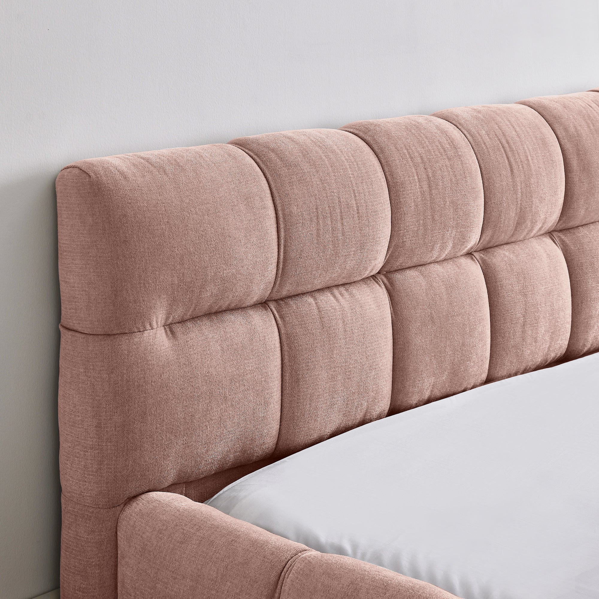 Queen Size Upholstered Bed Frame with Headboard