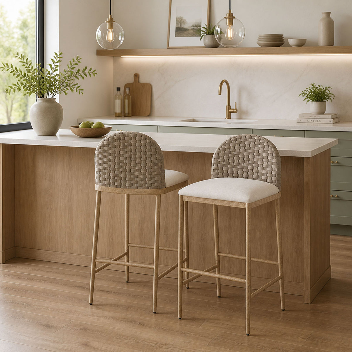 29.5" Farmhouse Barstools Set of 2