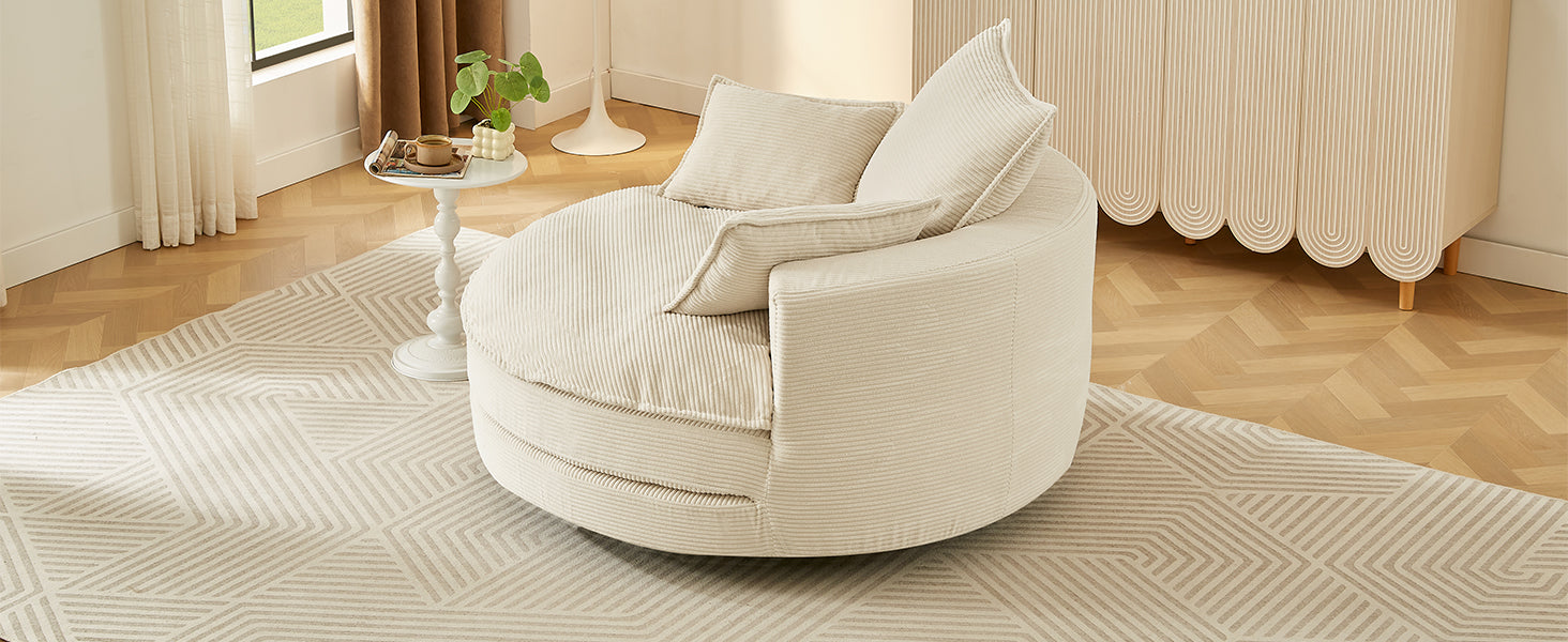 360° Swivel Sofa Chair Accent Barrel Chair