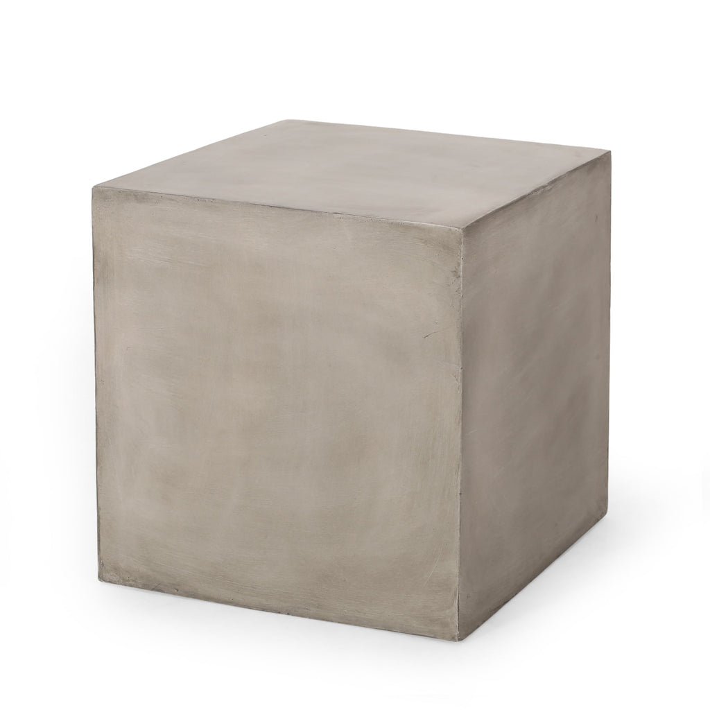 Outdoor MGO Square Side Table - Light Gray