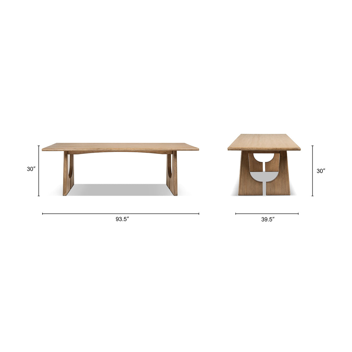Carmel 94" 8-Seater Dining Table Antique