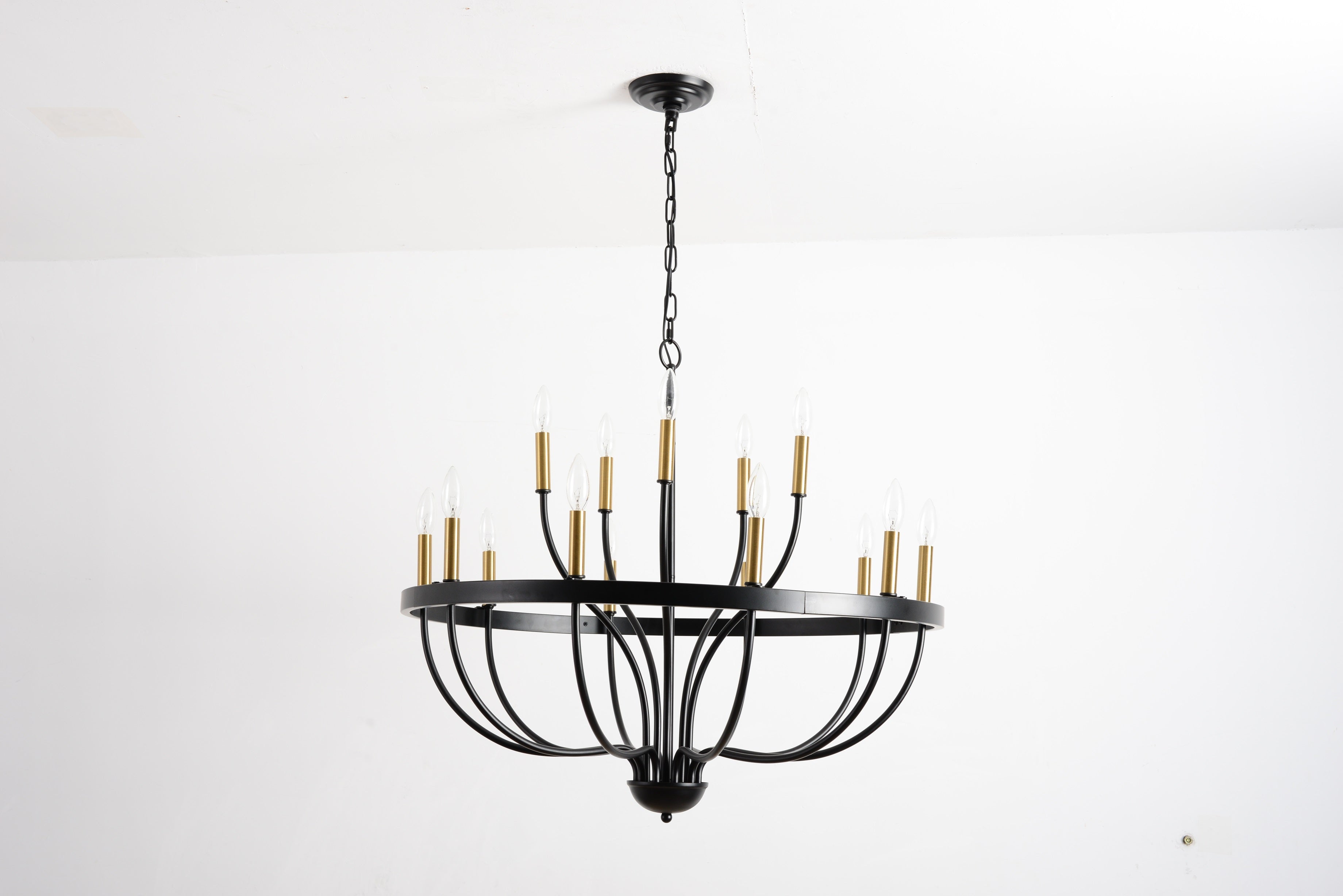 18-Light Chandelier Industrial Iron Candle Chandelier