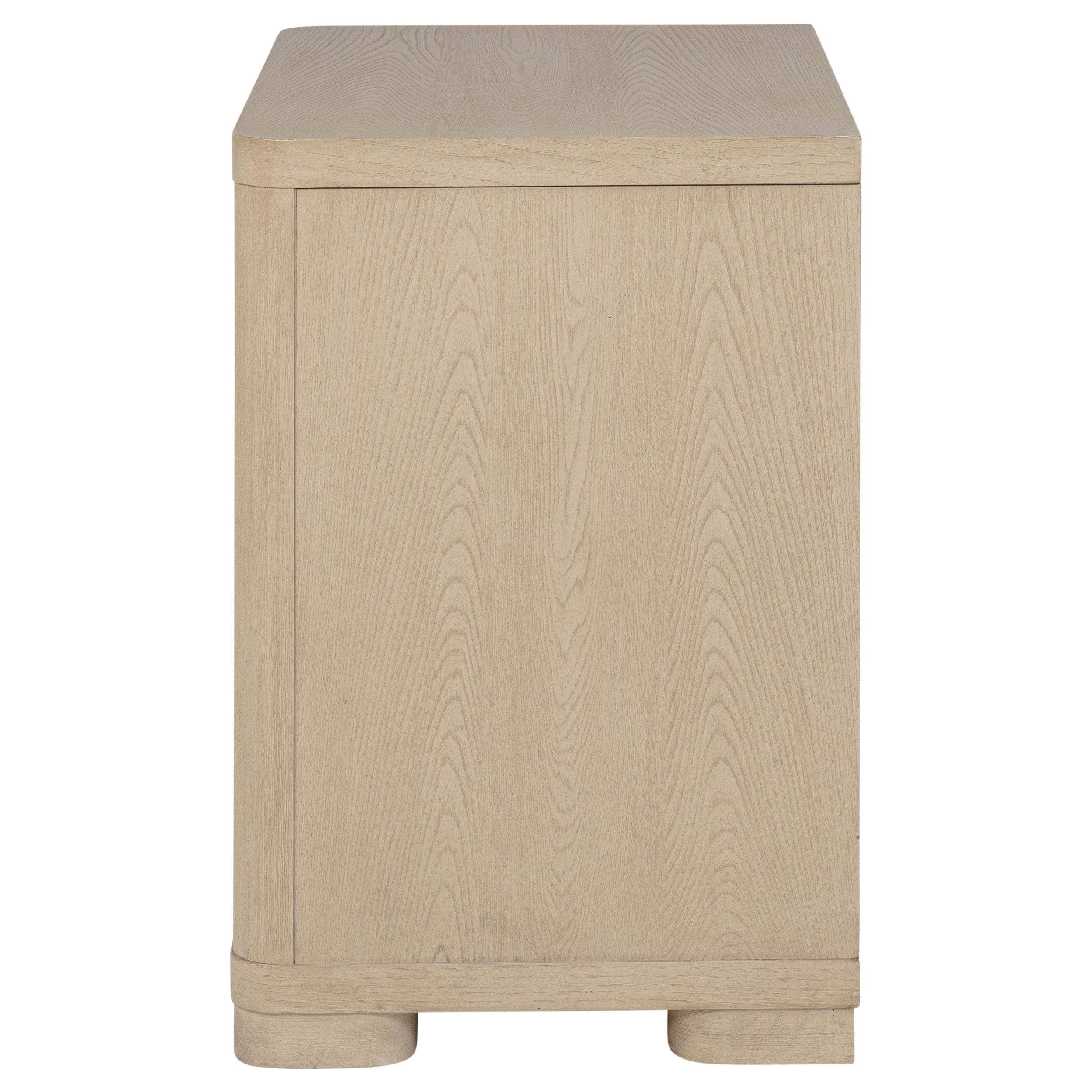 Mirador Light Elm 2-Drawer Nightstand Bedside Table