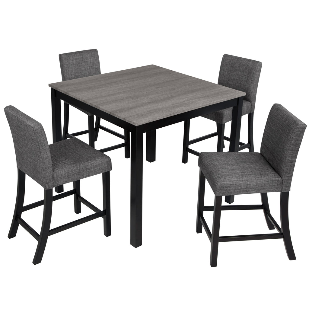 5-Piece Counter Height Table Set with 4 Chairs