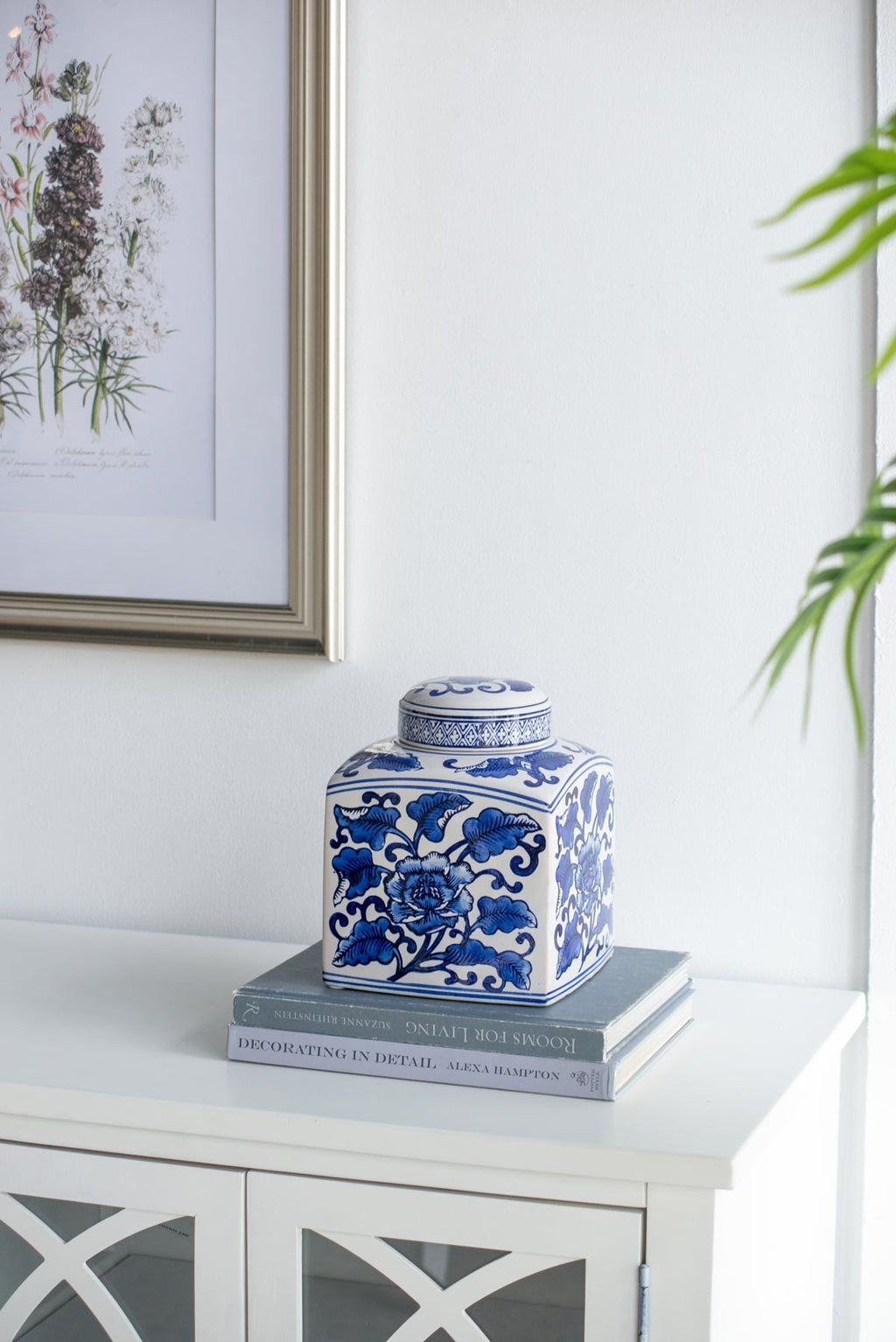 5x5x8" Hand Painted Square Canister