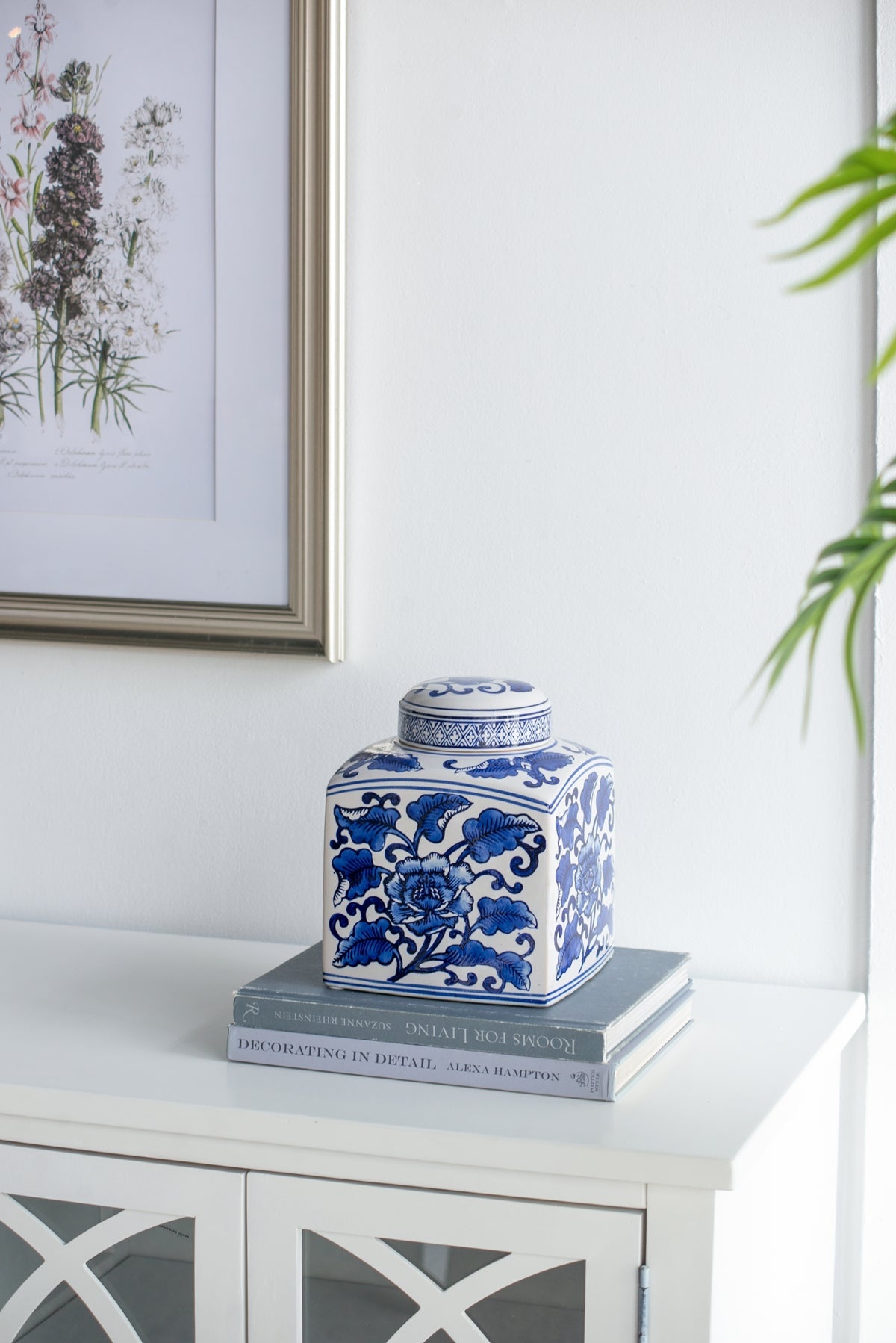 5x5x8" Hand Painted Square Canister