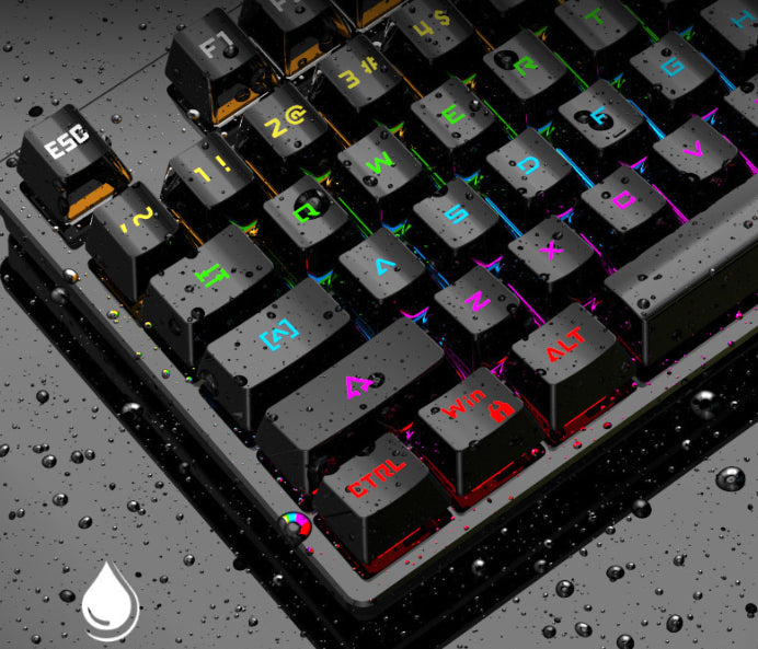 Punk Color Matching Wired Mechanical Keyboard