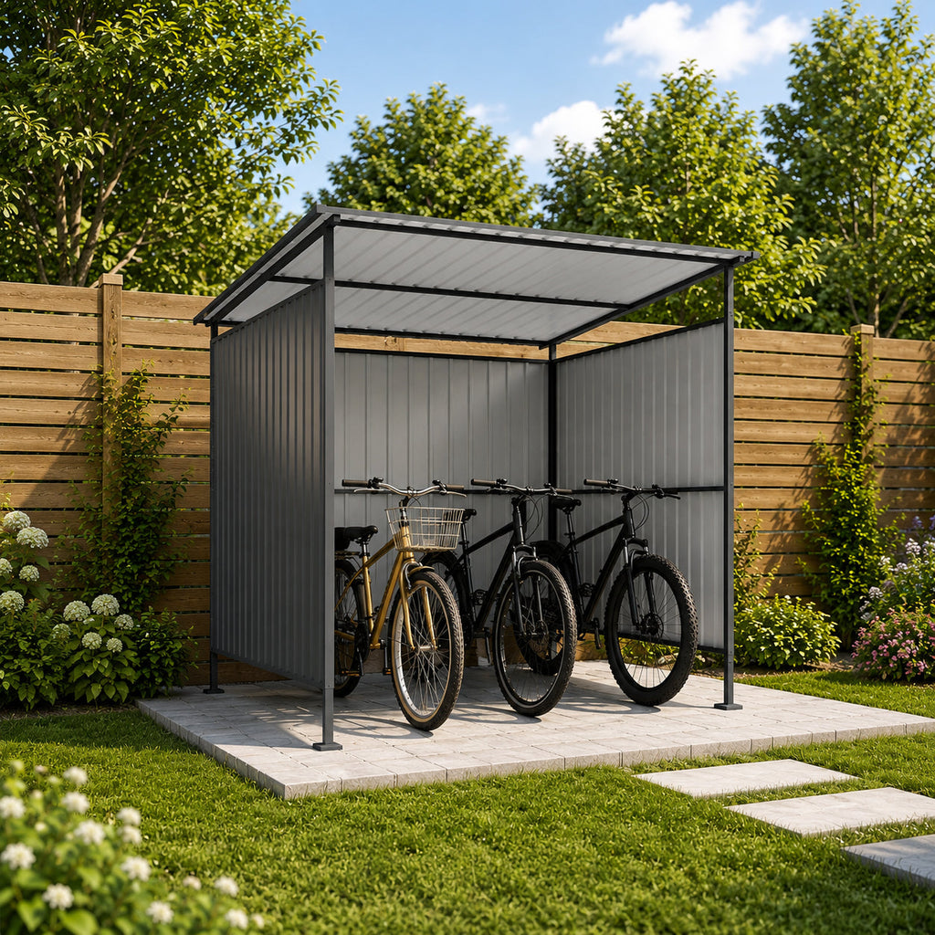 6x6FT Outdoor Pergola with Hardtop Roof