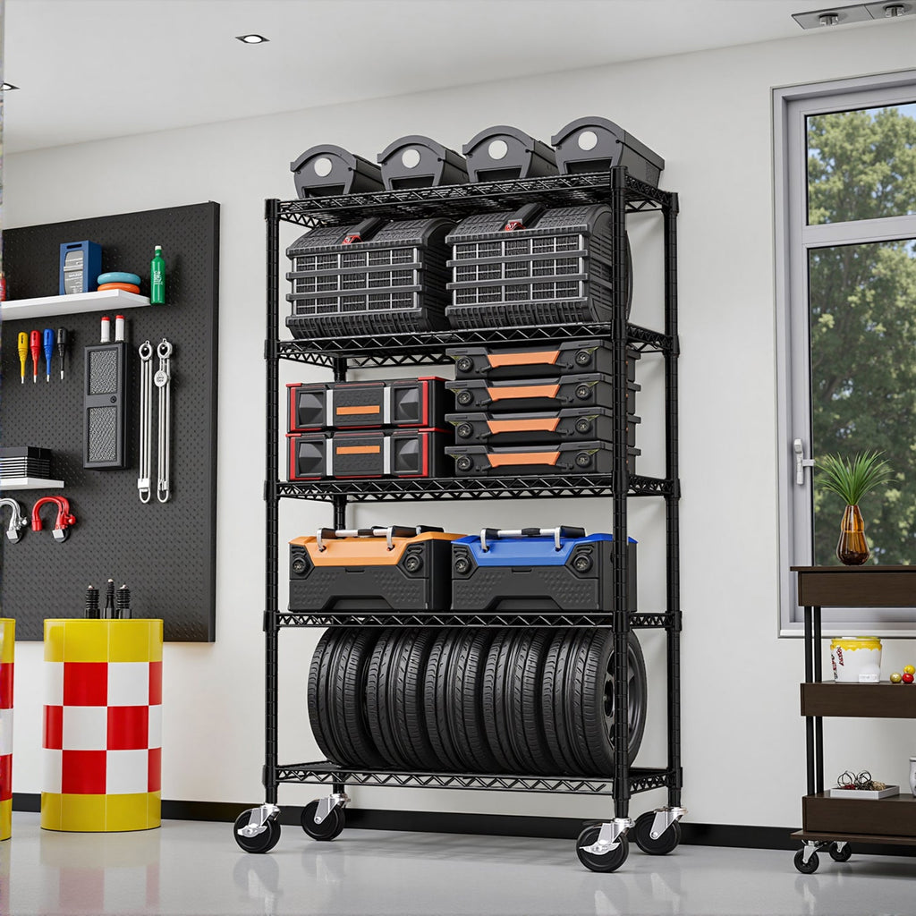 5-Shelf Wire Storage Shelving Unit