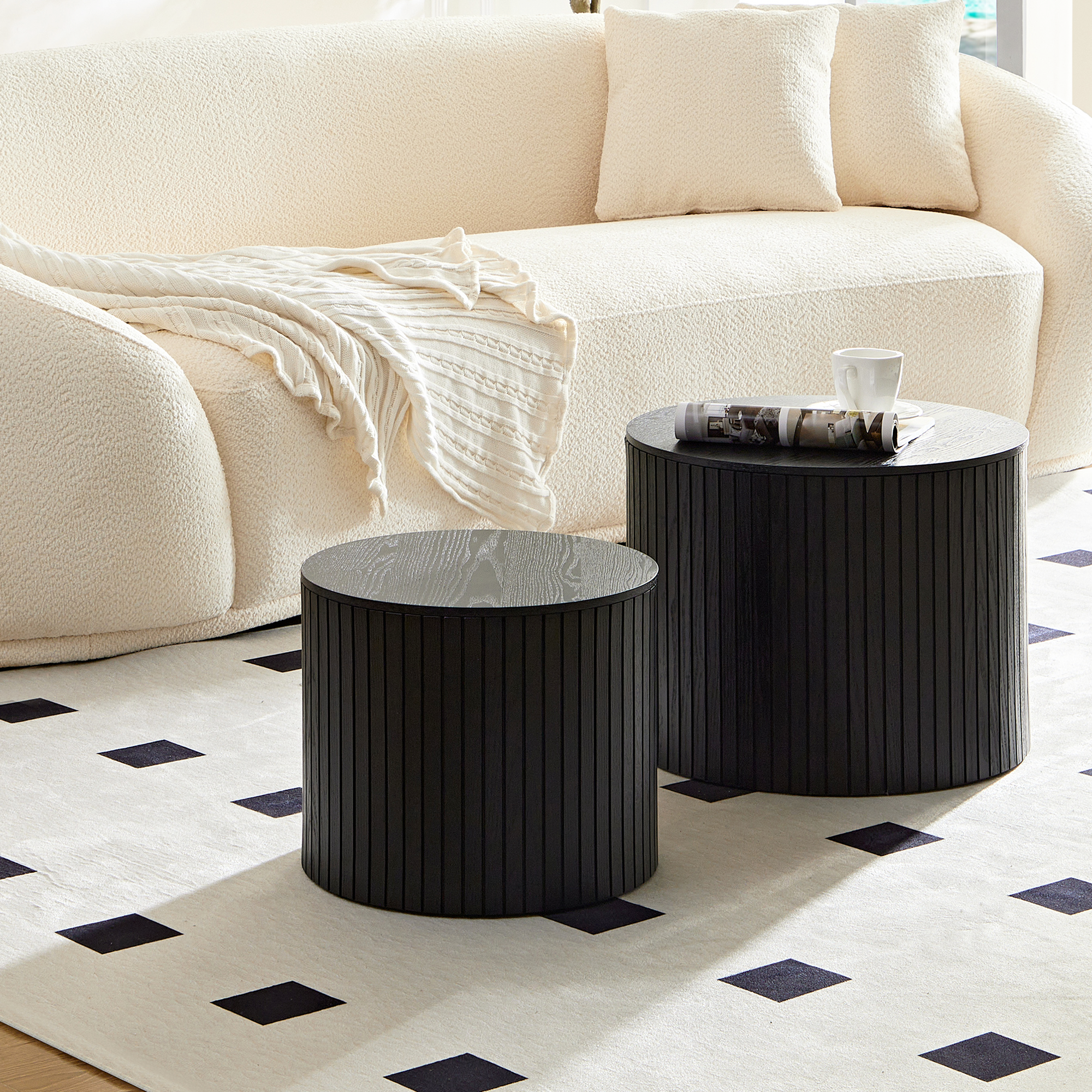 Nested Table Set - 2 Pieces in Black
