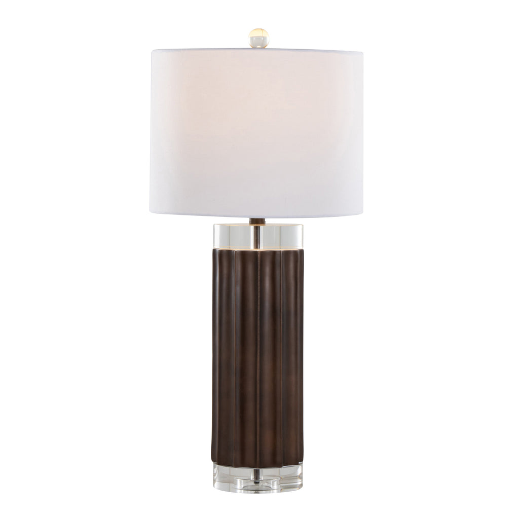 Cylinder Fluted 29.25" Contemporary Polyresin Table Lamp