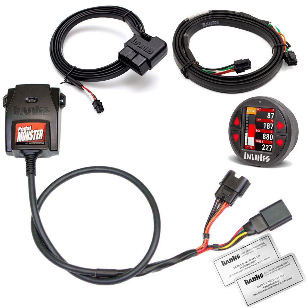 Banks Power Pedal Monster Kit Molex MX64 6 Way With iDash Data Pro 07-19 RAM and 11-20 FORD 6.7L 64313-CP