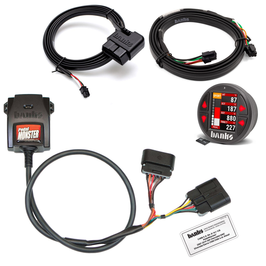 Banks Power Pedal Monster Kit Aptiv GT 150 6 Way w/iDash Data Pro 07.5-19 Chevy 2500/3500 6.6L 64323-CP