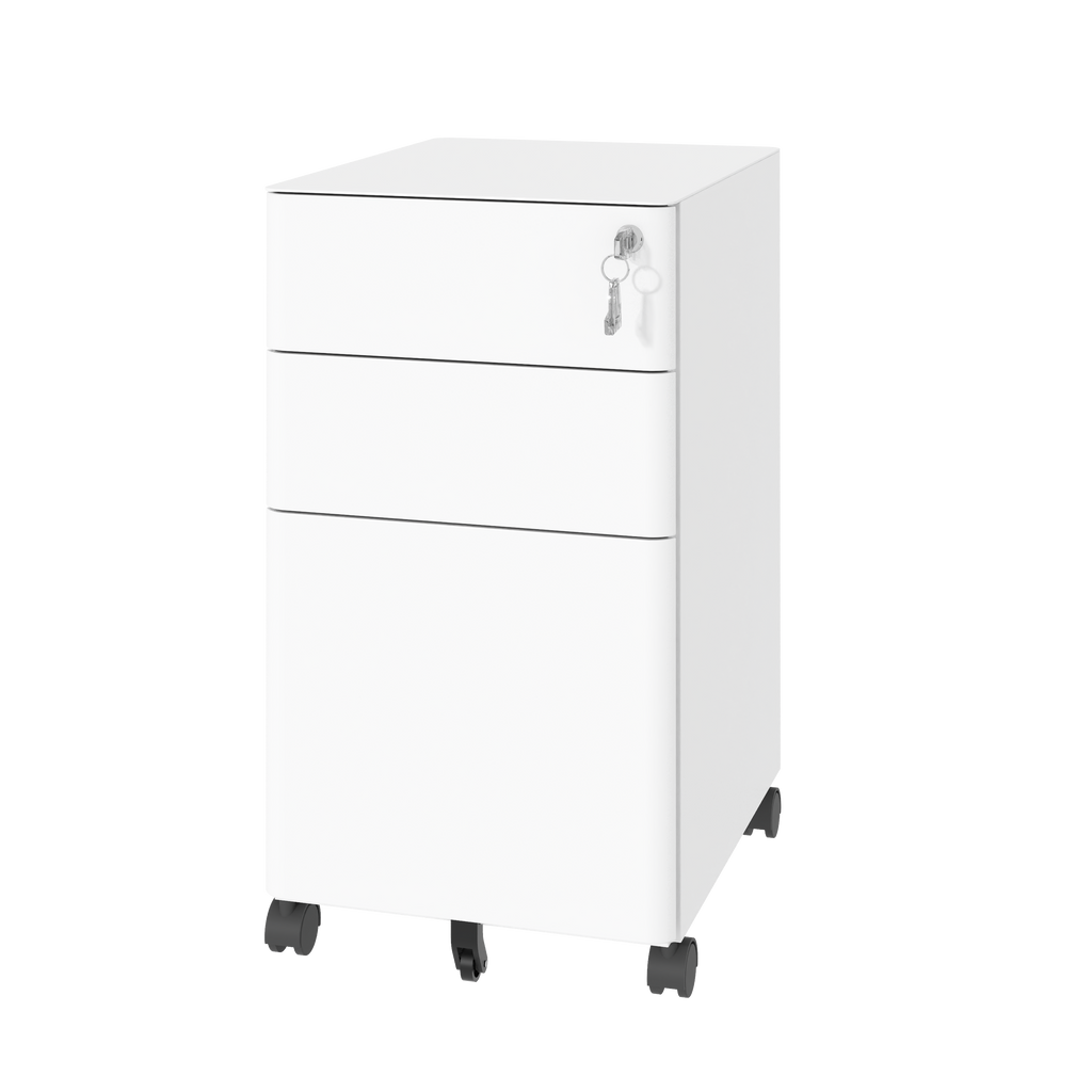 3-Drawer Mobile File Cabinet with Lock