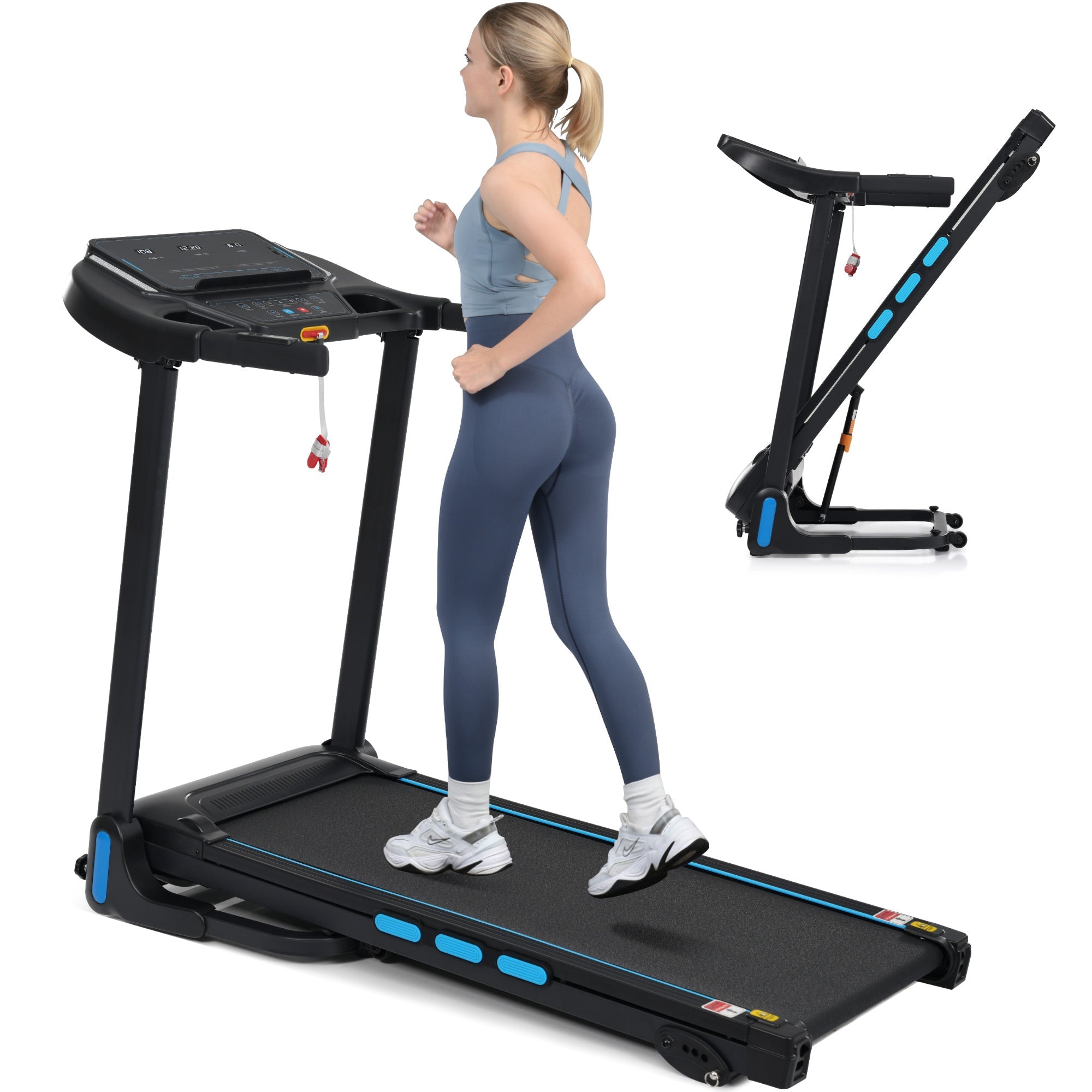 3.5HP Hydraulic Foldable Treadmill with Incline