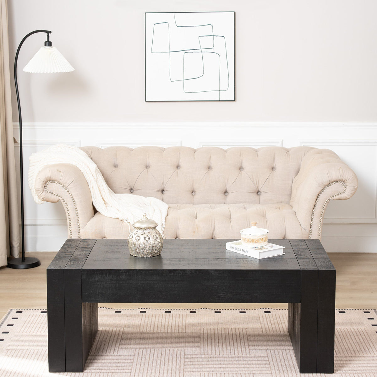 49" Engineered Wood Coffee Table