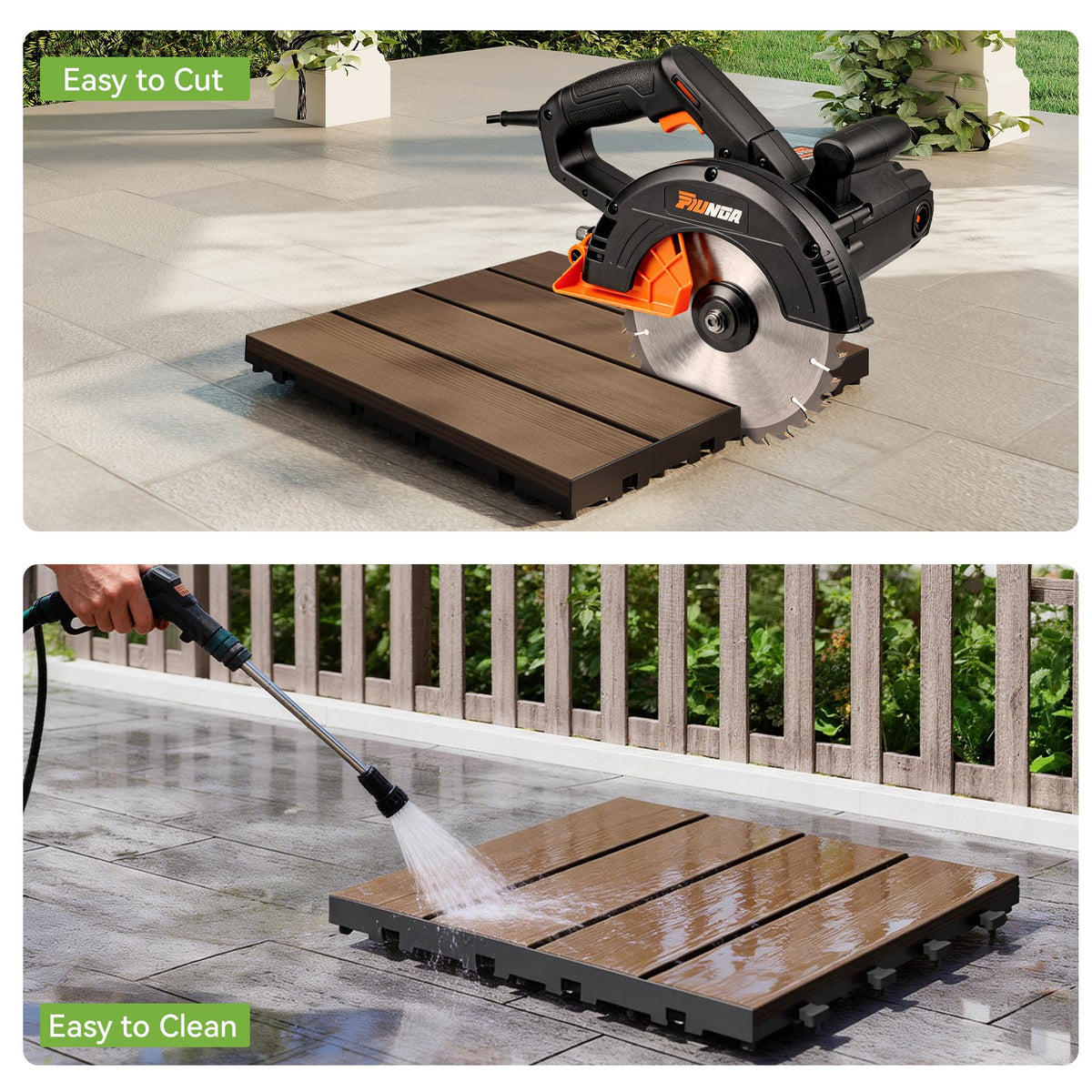 36 Pcs Interlocking Deck Tiles - Outdoor Waterproof Flooring