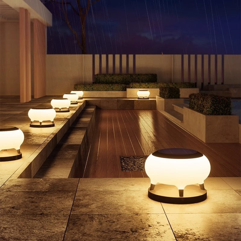 Modern Minimalist Outdoor Solar-powered Stainless Steel Waterproof Courtyard Lights